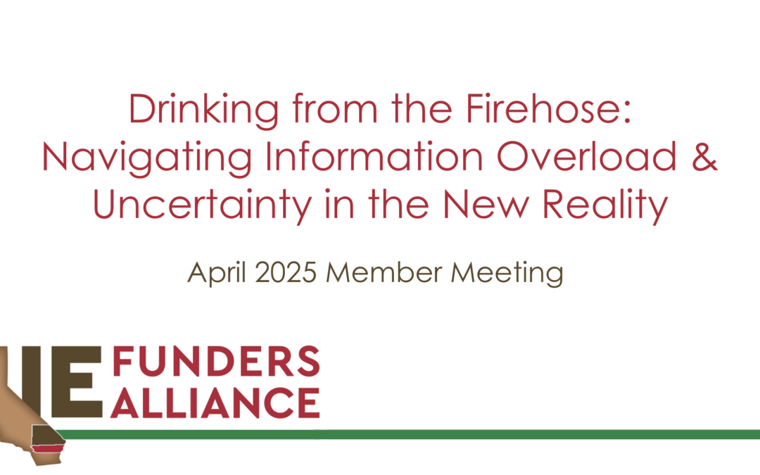 April 2025: Drinking from the Firehose: Navigating Information Overload & Uncertainty in the New Reality